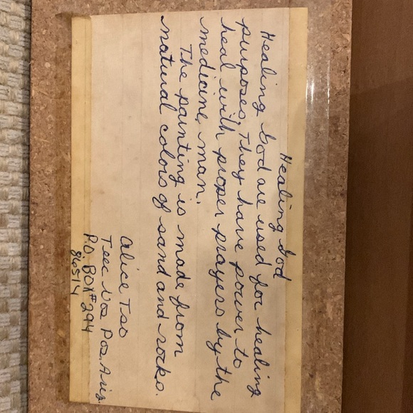 Vintage Southwest Indian Sand Painting of the healing God - Picture 2 of 2